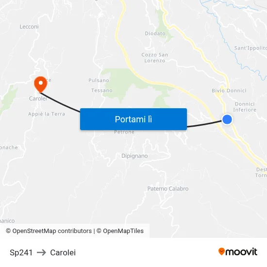 Sp241 to Carolei map