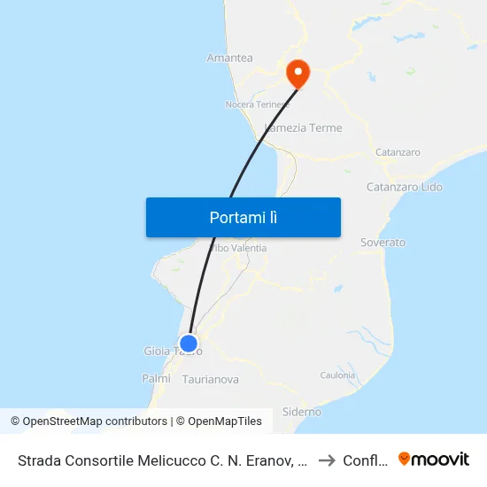Strada Consortile Melicucco C. N. Eranov, 63 - Rosarno to Conflenti map