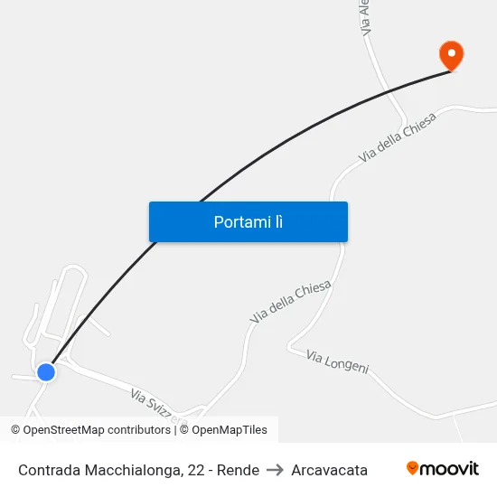 Contrada Macchialonga, 22 - Rende to Arcavacata map