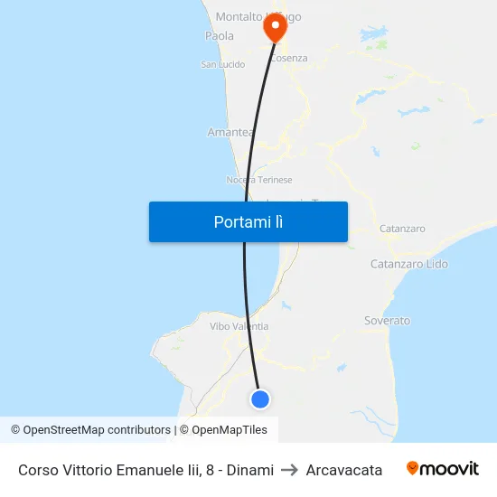 Corso Vittorio Emanuele Iii, 8 - Dinami to Arcavacata map