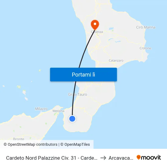 Cardeto Nord Palazzine Civ. 31 - Cardeto to Arcavacata map