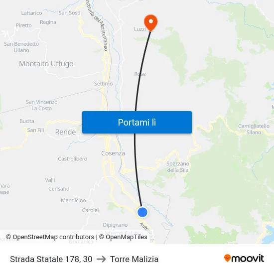 Strada Statale 178, 30 to Torre Malizia map