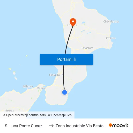 S. Luca Ponte Cucuzza_D - San Luca to Zona Industriale Via Beato Francesco Marini map