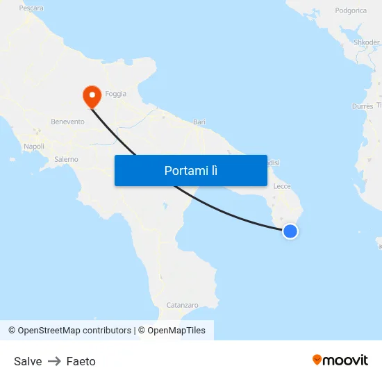 Salve to Faeto map