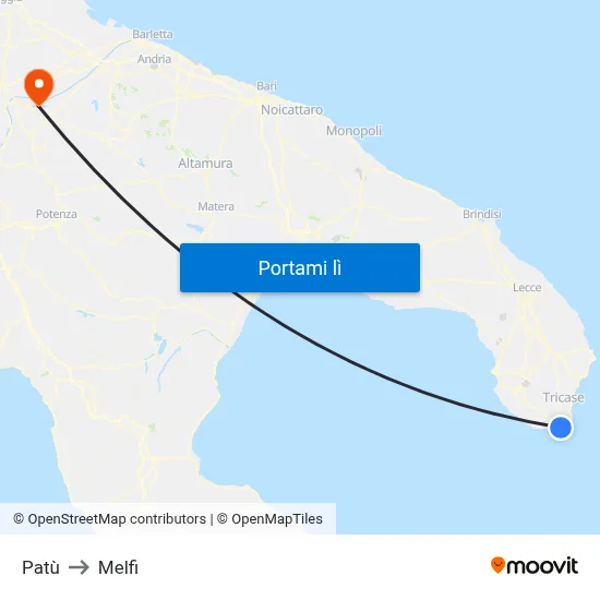 Patù to Melfi map