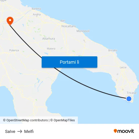 Salve to Melfi map