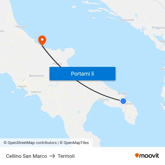 Cellino San Marco to Termoli map