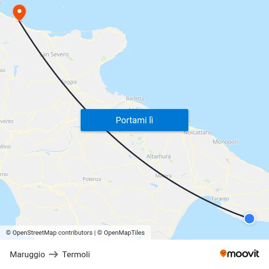 Maruggio to Termoli map