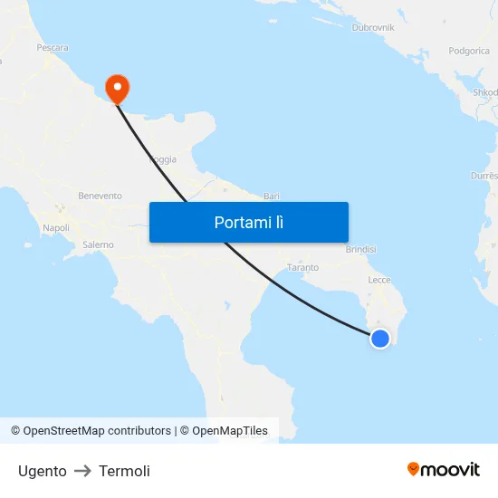 Ugento to Termoli map