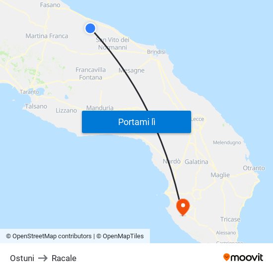 Ostuni to Racale map