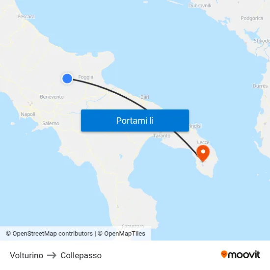 Volturino to Collepasso map