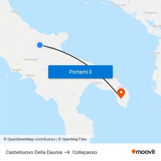 Castelnuovo Della Daunia to Collepasso map