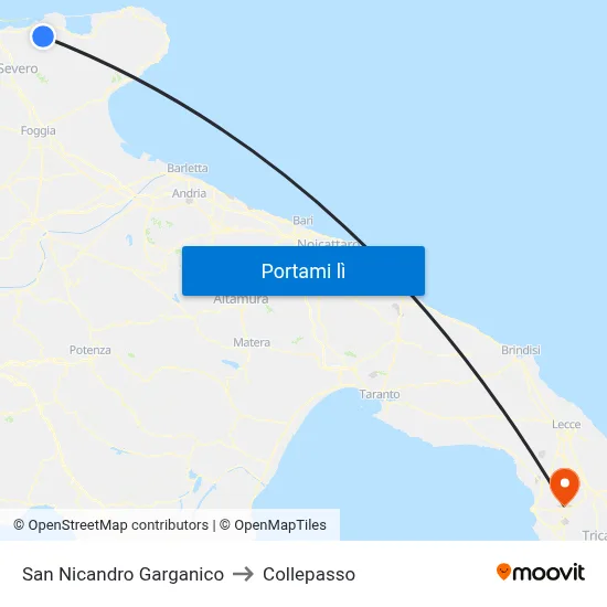 San Nicandro Garganico to Collepasso map