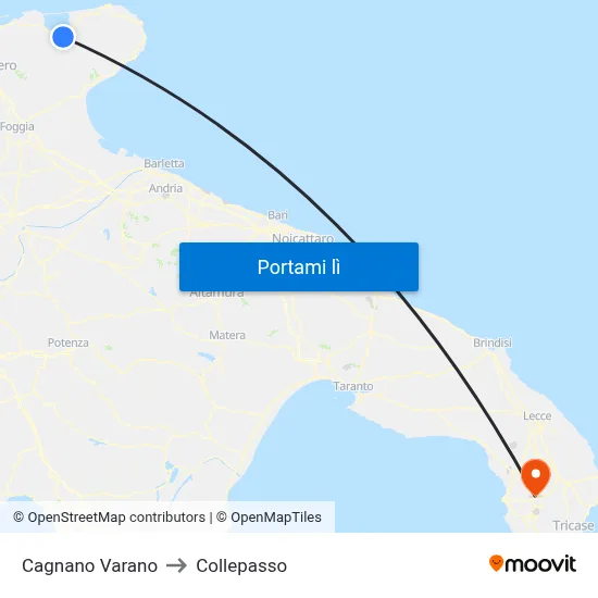 Cagnano Varano to Collepasso map