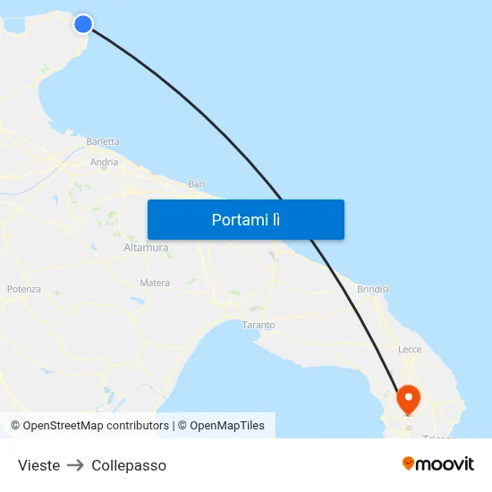 Vieste to Collepasso map