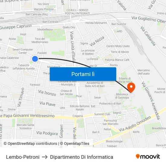Lembo-Petroni to Dipartimento Di Informatica map
