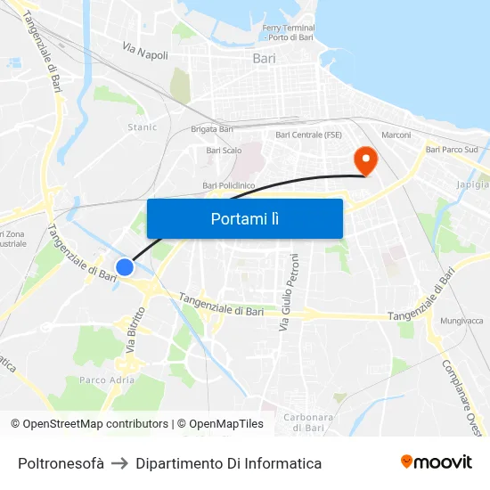Poltronesofà to Dipartimento Di Informatica map