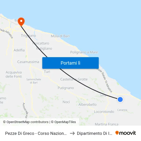 Pezze Di Greco - Corso Nazionale Ang. Via Minò to Dipartimento Di Informatica map