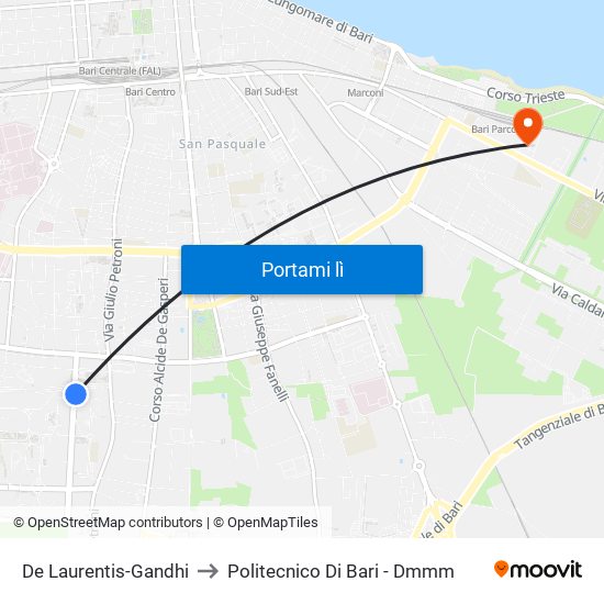 De Laurentis-Gandhi to Politecnico Di Bari - Dmmm map