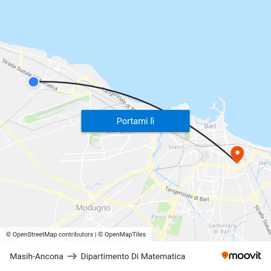 Masih-Ancona to Dipartimento Di Matematica map