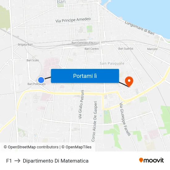 F1 to Dipartimento Di Matematica map