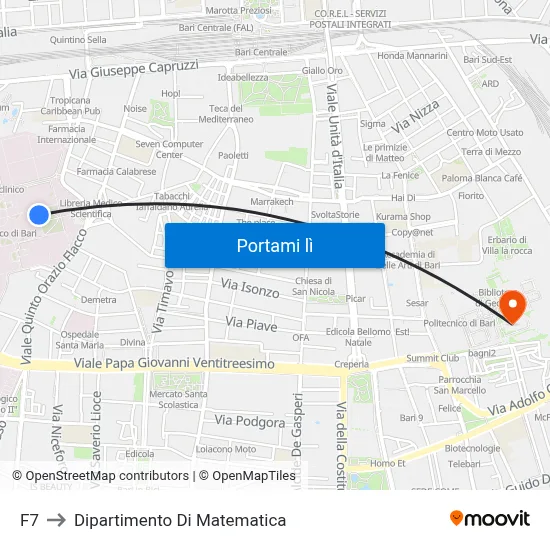 F7 to Dipartimento Di Matematica map