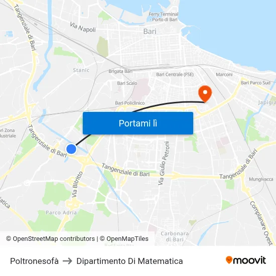 Poltronesofà to Dipartimento Di Matematica map
