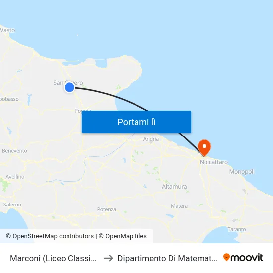 Marconi (Liceo Classico) to Dipartimento Di Matematica map