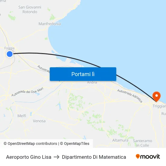 Aeroporto Gino Lisa to Dipartimento Di Matematica map