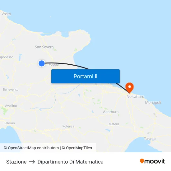 Stazione to Dipartimento Di Matematica map