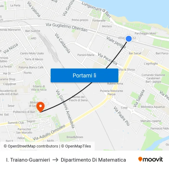 I. Traiano-Guarnieri to Dipartimento Di Matematica map