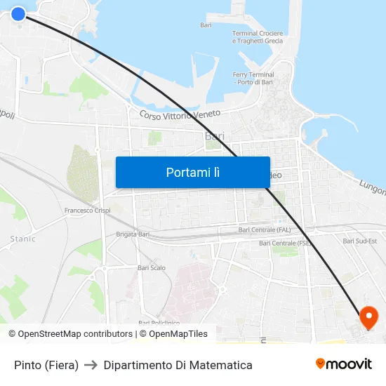 Pinto (Fiera) to Dipartimento Di Matematica map