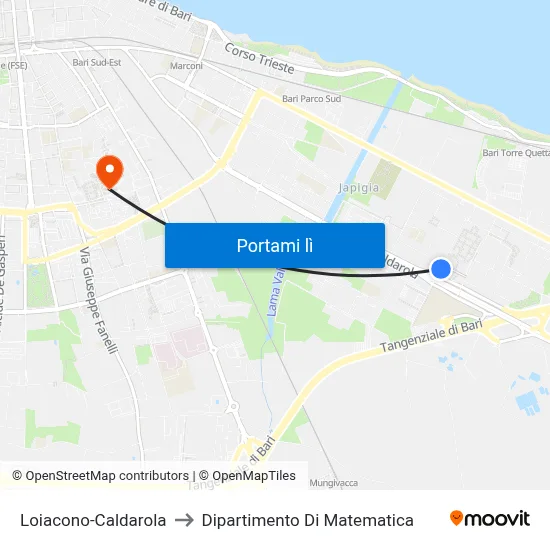 Loiacono-Caldarola to Dipartimento Di Matematica map