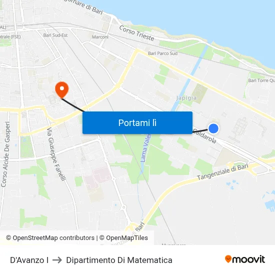 D'Avanzo I to Dipartimento Di Matematica map