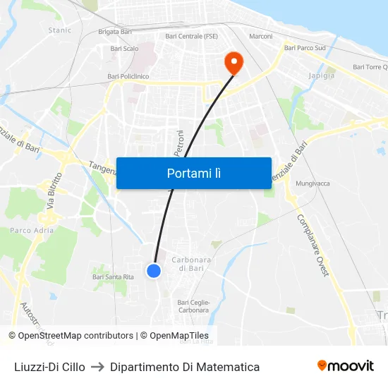 Liuzzi-Di Cillo to Dipartimento Di Matematica map