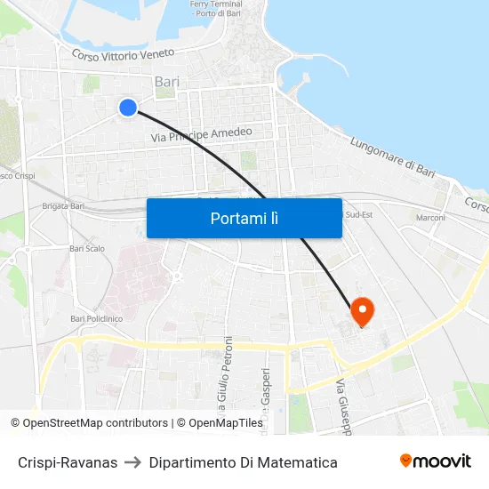 Crispi-Ravanas to Dipartimento Di Matematica map