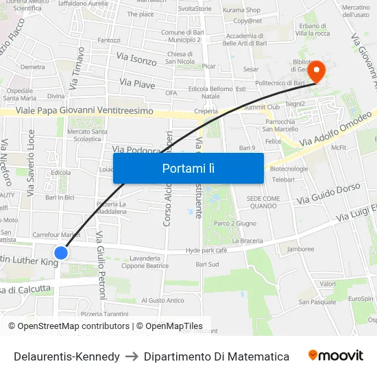 Delaurentis-Kennedy to Dipartimento Di Matematica map