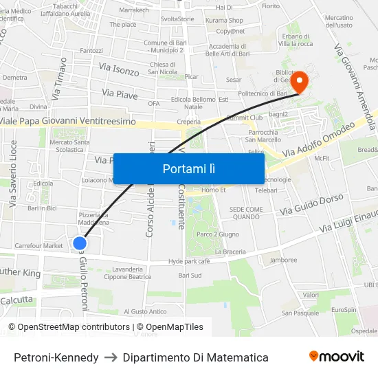 Petroni-Kennedy to Dipartimento Di Matematica map