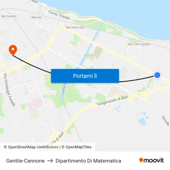 Gentile-Cannone to Dipartimento Di Matematica map