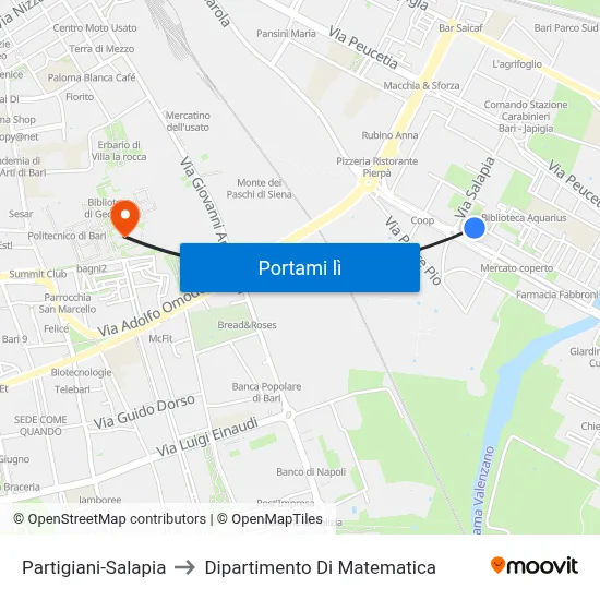 Partigiani-Salapia to Dipartimento Di Matematica map