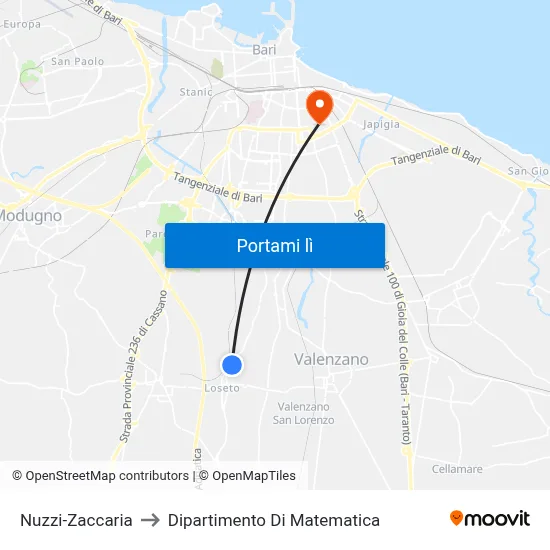 Nuzzi-Zaccaria to Dipartimento Di Matematica map