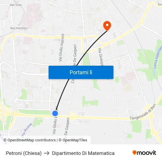 Petroni (Chiesa) to Dipartimento Di Matematica map