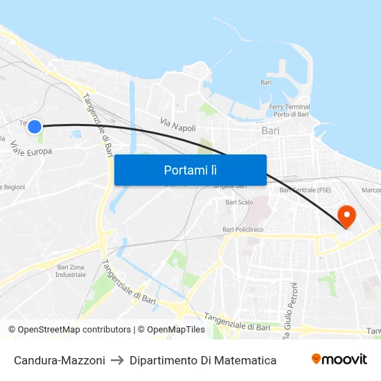 Candura-Mazzoni to Dipartimento Di Matematica map