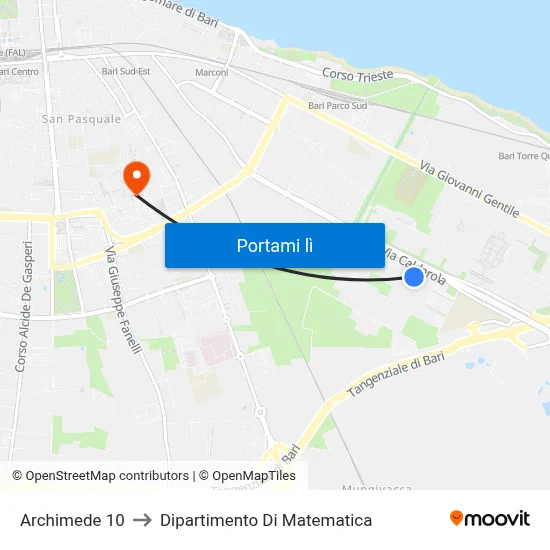 Archimede 10 to Dipartimento Di Matematica map