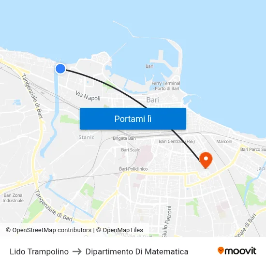 Lido Trampolino to Dipartimento Di Matematica map