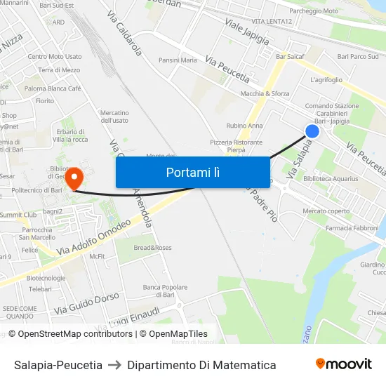 Salapia-Peucetia to Dipartimento Di Matematica map