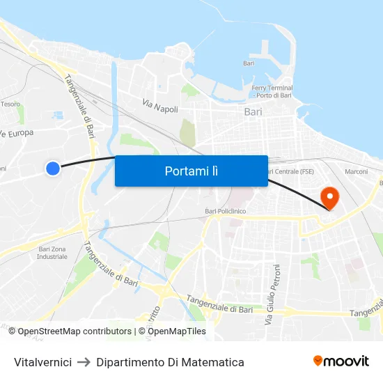 Vitalvernici to Dipartimento Di Matematica map