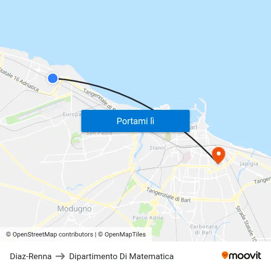 Diaz-Renna to Dipartimento Di Matematica map