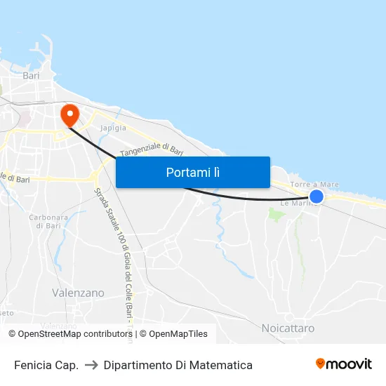 Fenicia Cap. to Dipartimento Di Matematica map