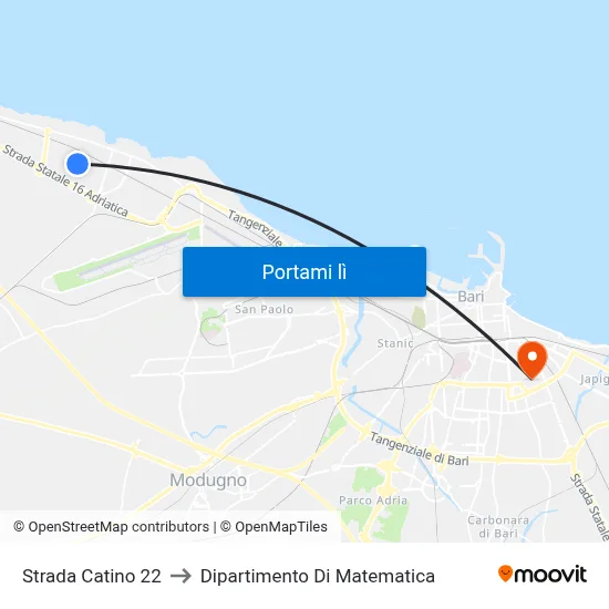 Strada Catino 22 to Dipartimento Di Matematica map